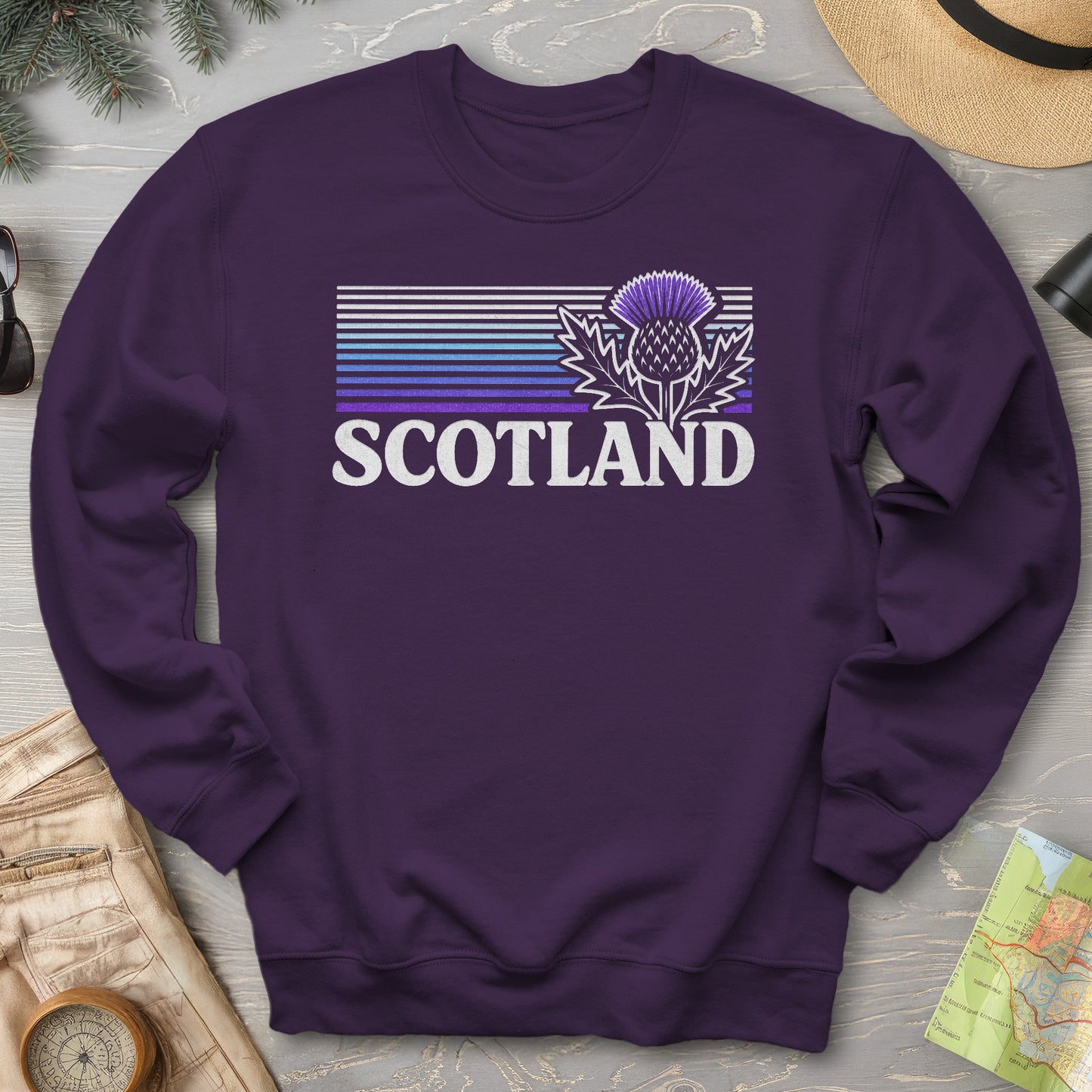 Scotland Retro Thistle Sweatshirt