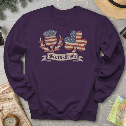 Scots-Irish Clover Thistle Flag Sweatshirt