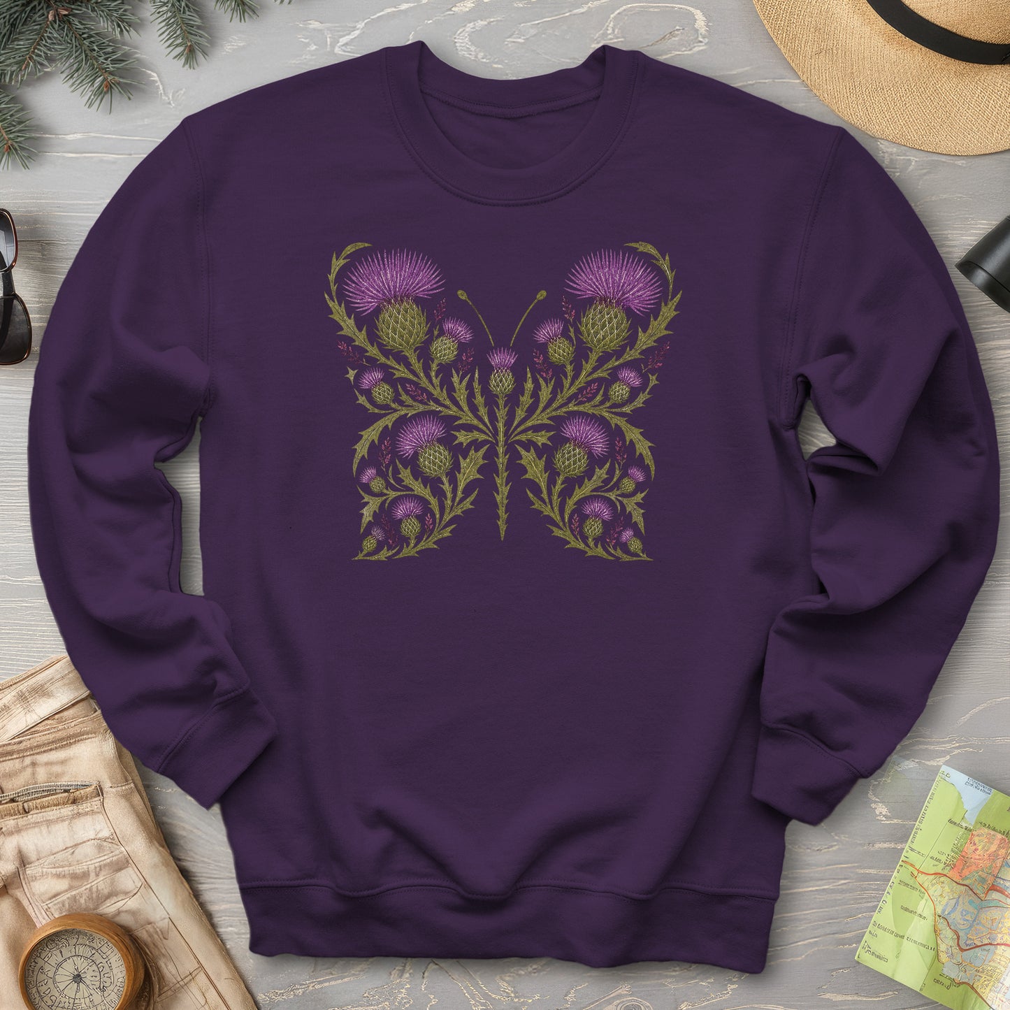 Thistle Butterfly 2 Sweatshirt