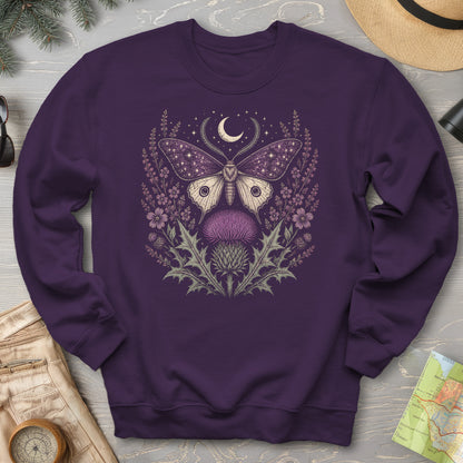 Crescent Thistle Moth Moon Sweatshirt