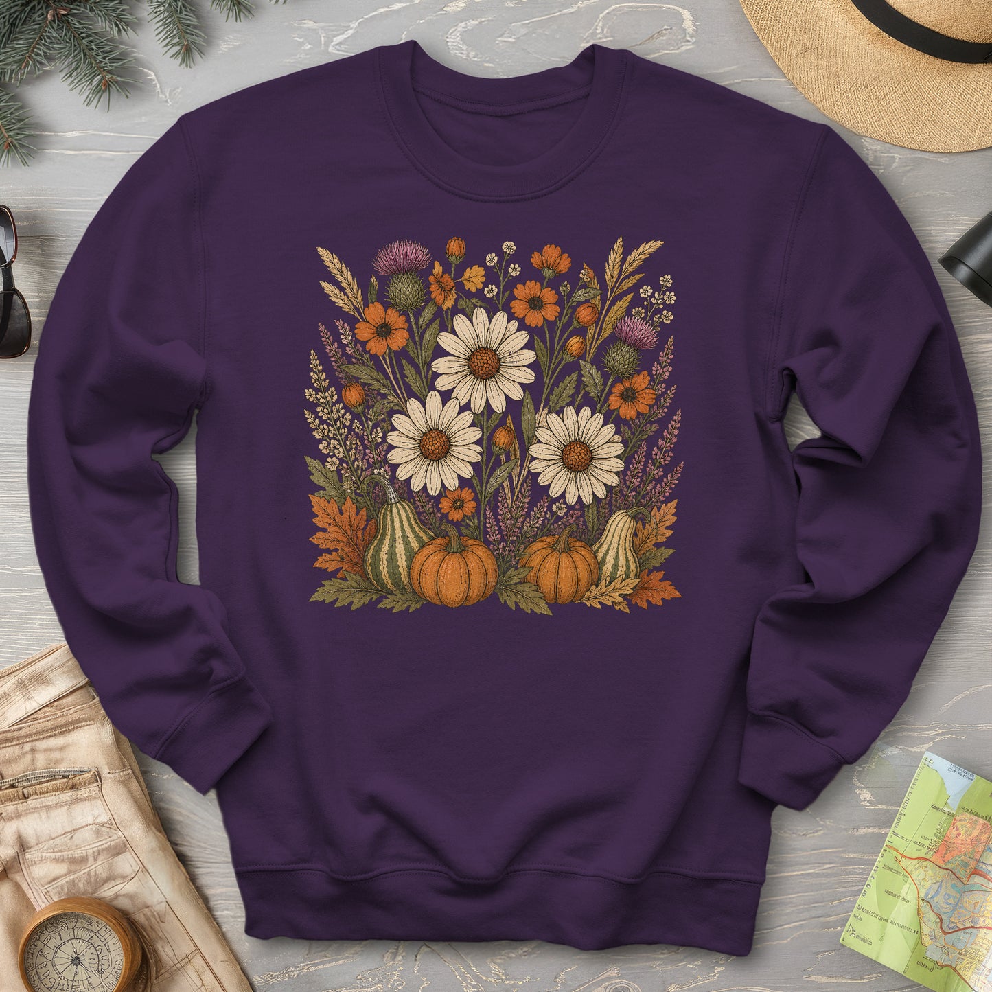 Pumpkin Florals Sweatshirt