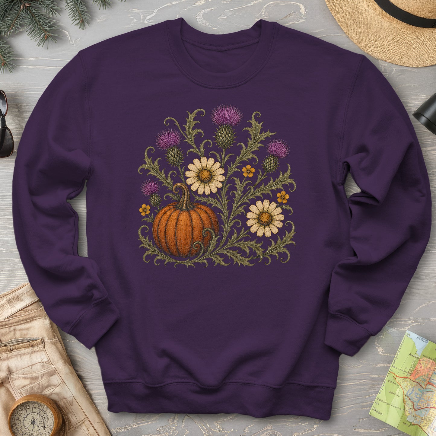 Pumpkin Thistles Sweatshirt
