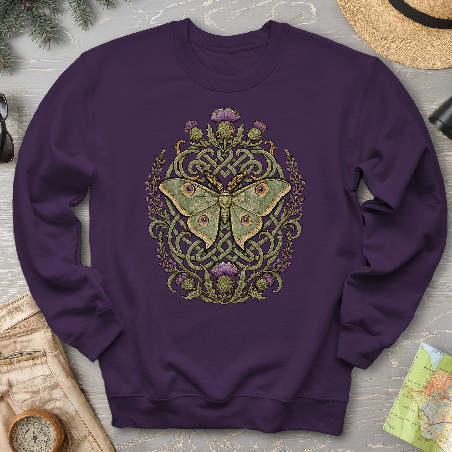 Emperor Moth Thistle Sweatshirt