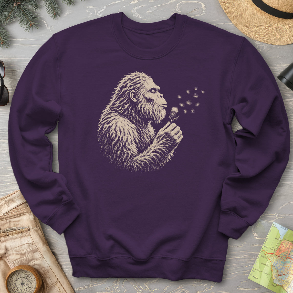 Bigfoot Blowing Thistle Sweatshirt