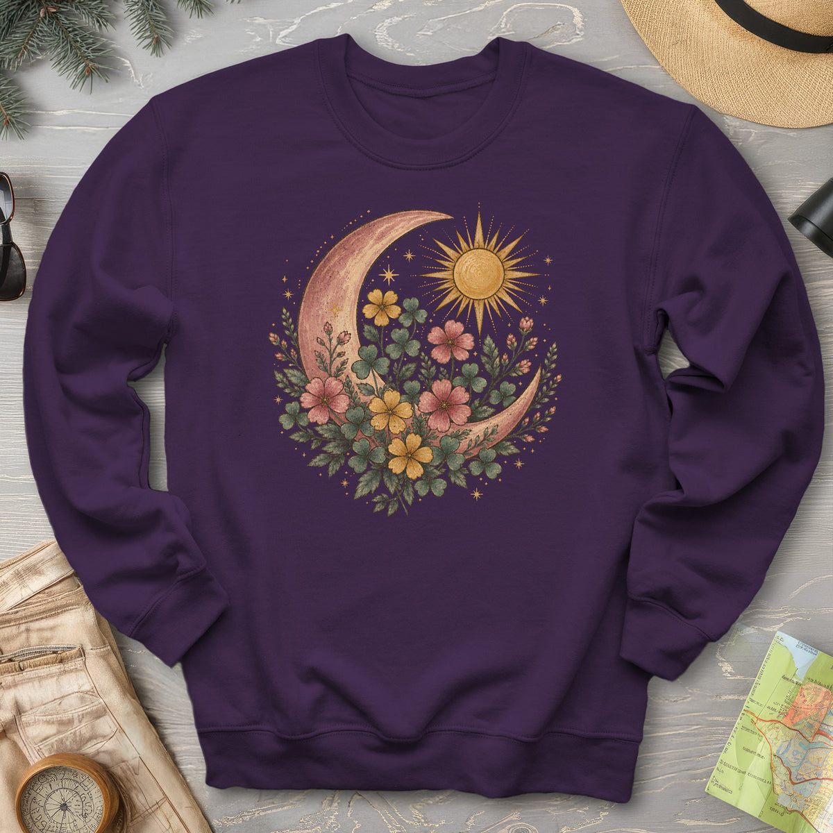 Shamrock Crescent Moon Sweatshirt