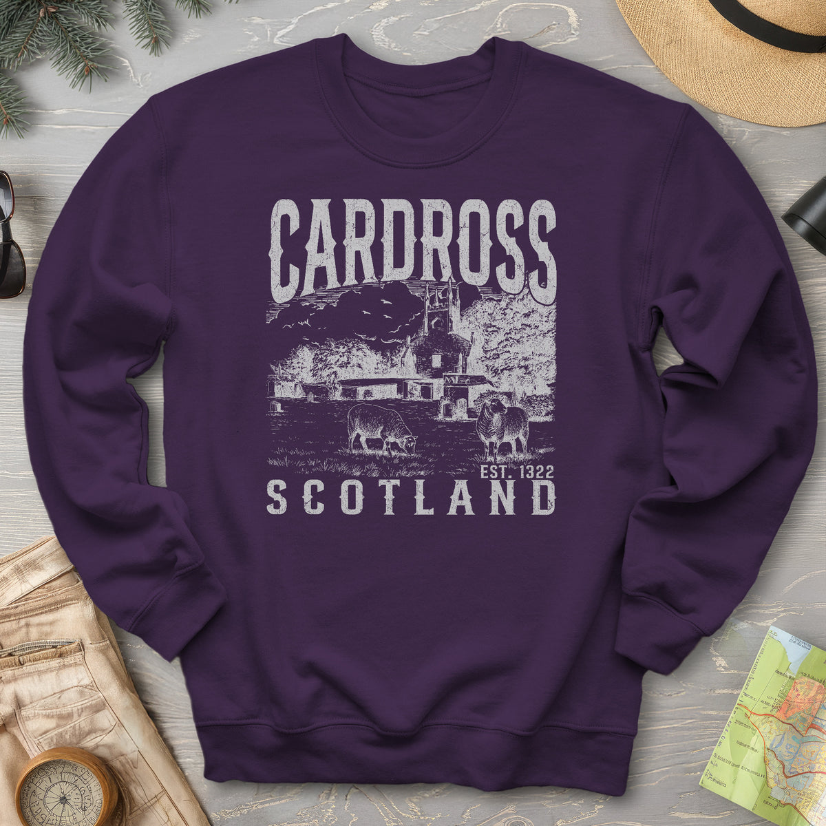 Cardross Scotland Sketch Sweatshirt