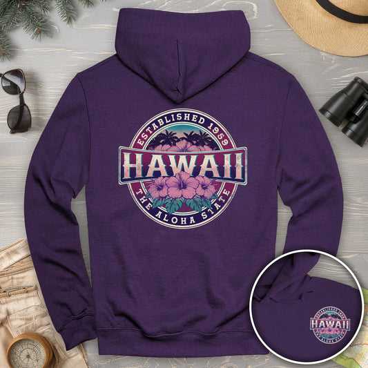Hawaii Badge Front/Back Print Hoodie
