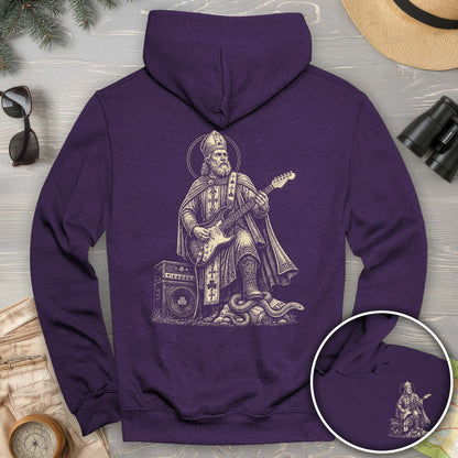 Saint Patrick Guitar Front/Back Print Hoodie