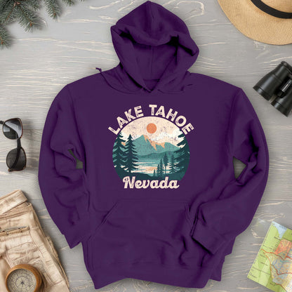 Lake Tahoe Nevada Vintage Circle Hoodie