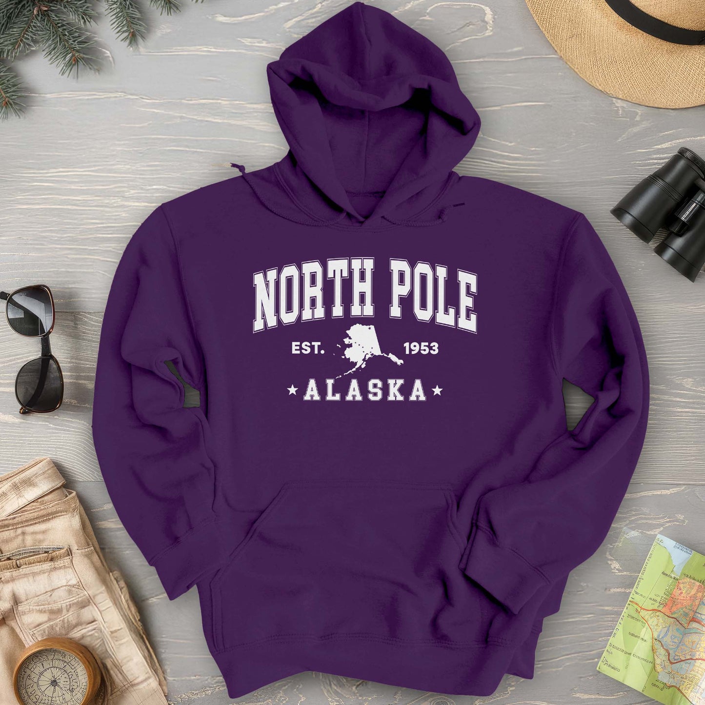 North Pole Alaska Varsity Hoodie