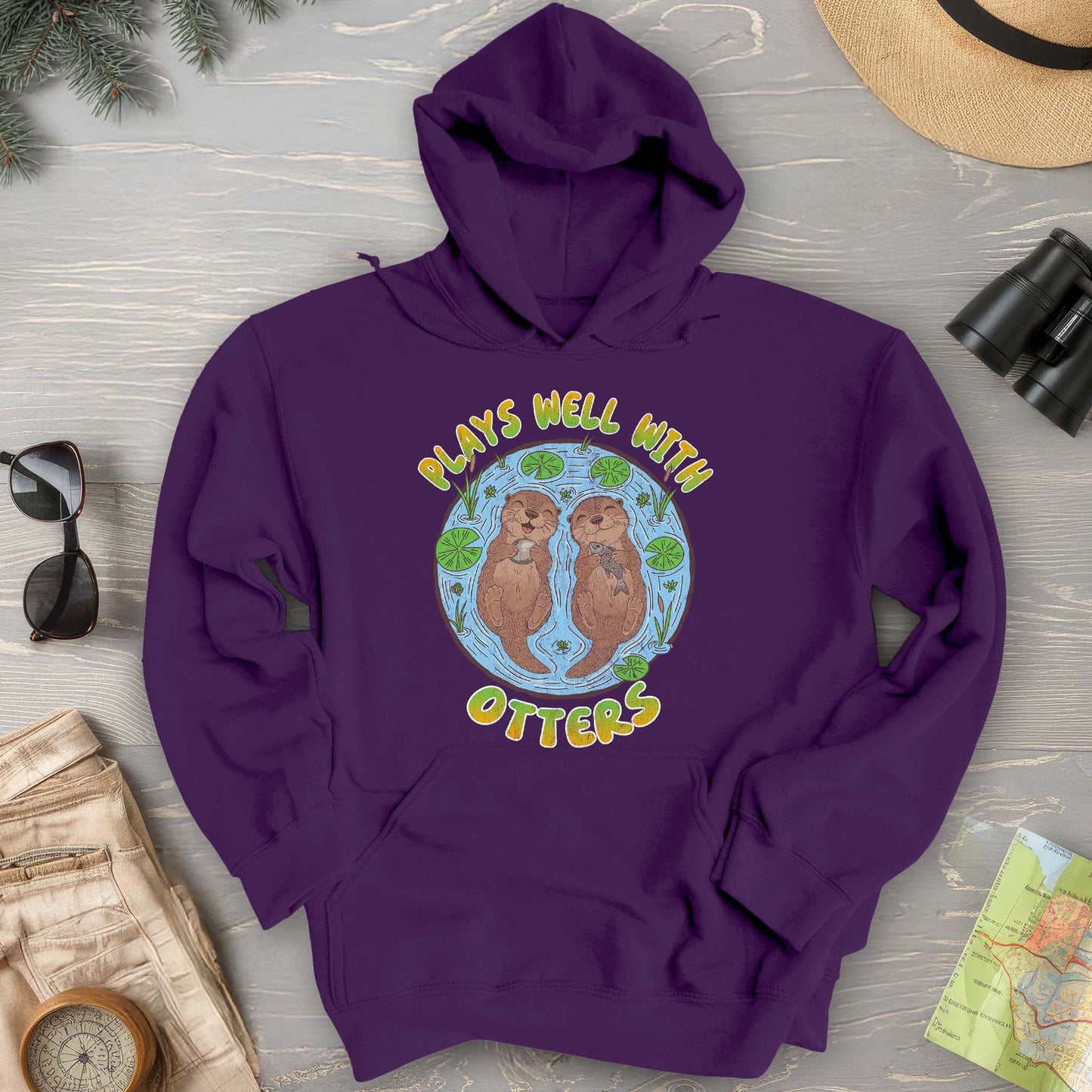 Plays Well With Otters Hoodie