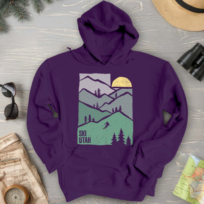 Ski Utah Mountains Hoodie
