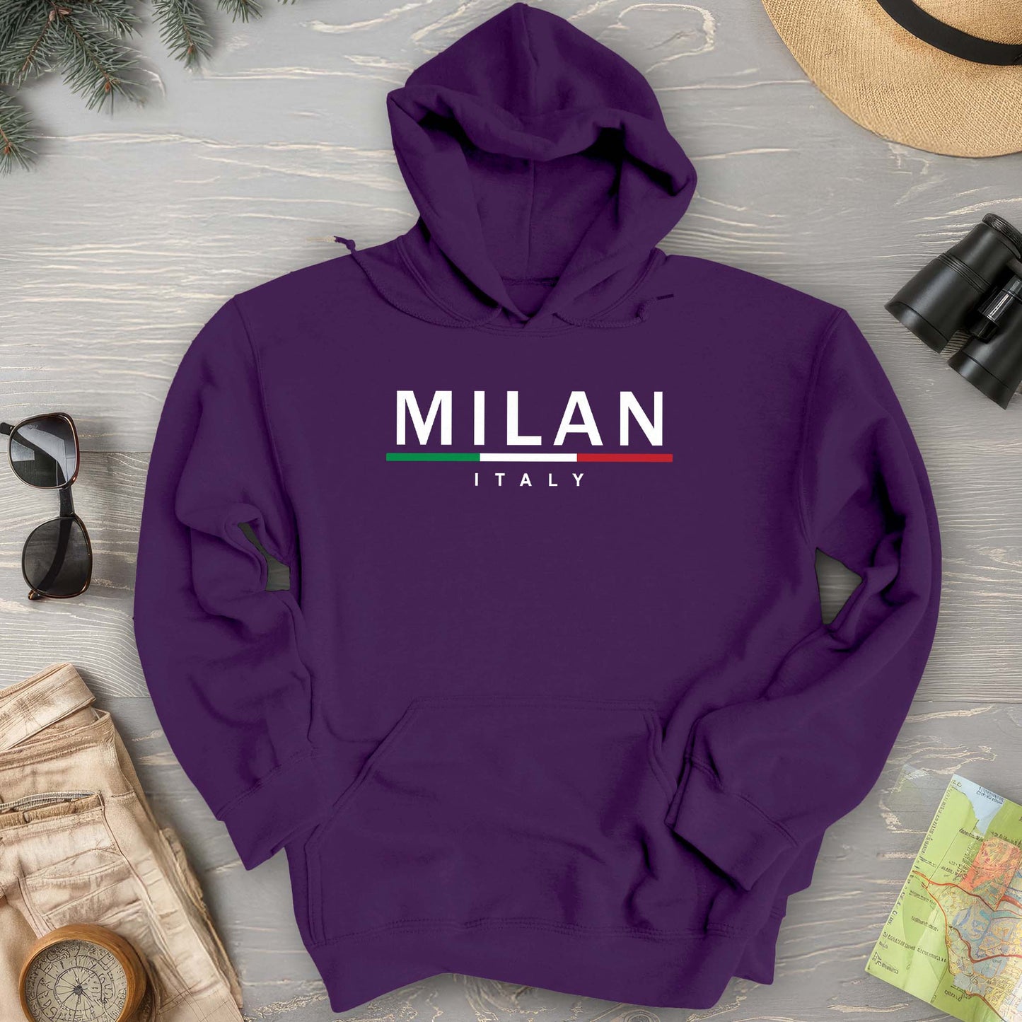 Milan Italy Stripe Hoodie