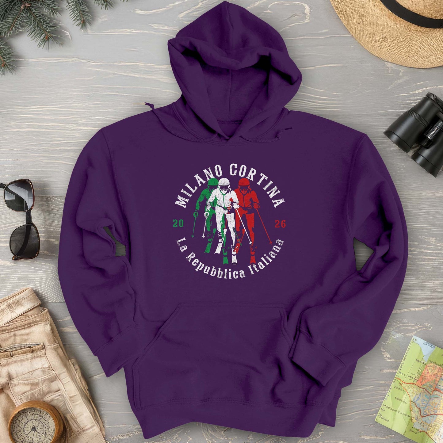 Milano Cortina Skier Hoodie