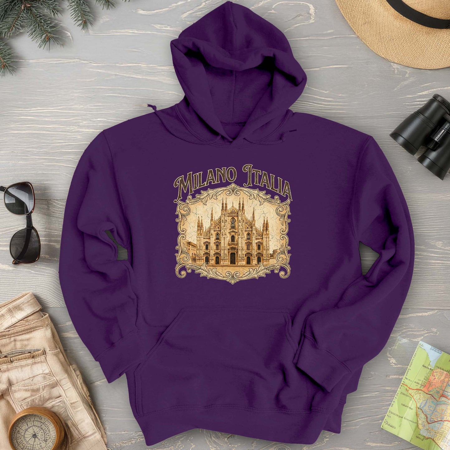 Duomo di Milano Sepia Hoodie