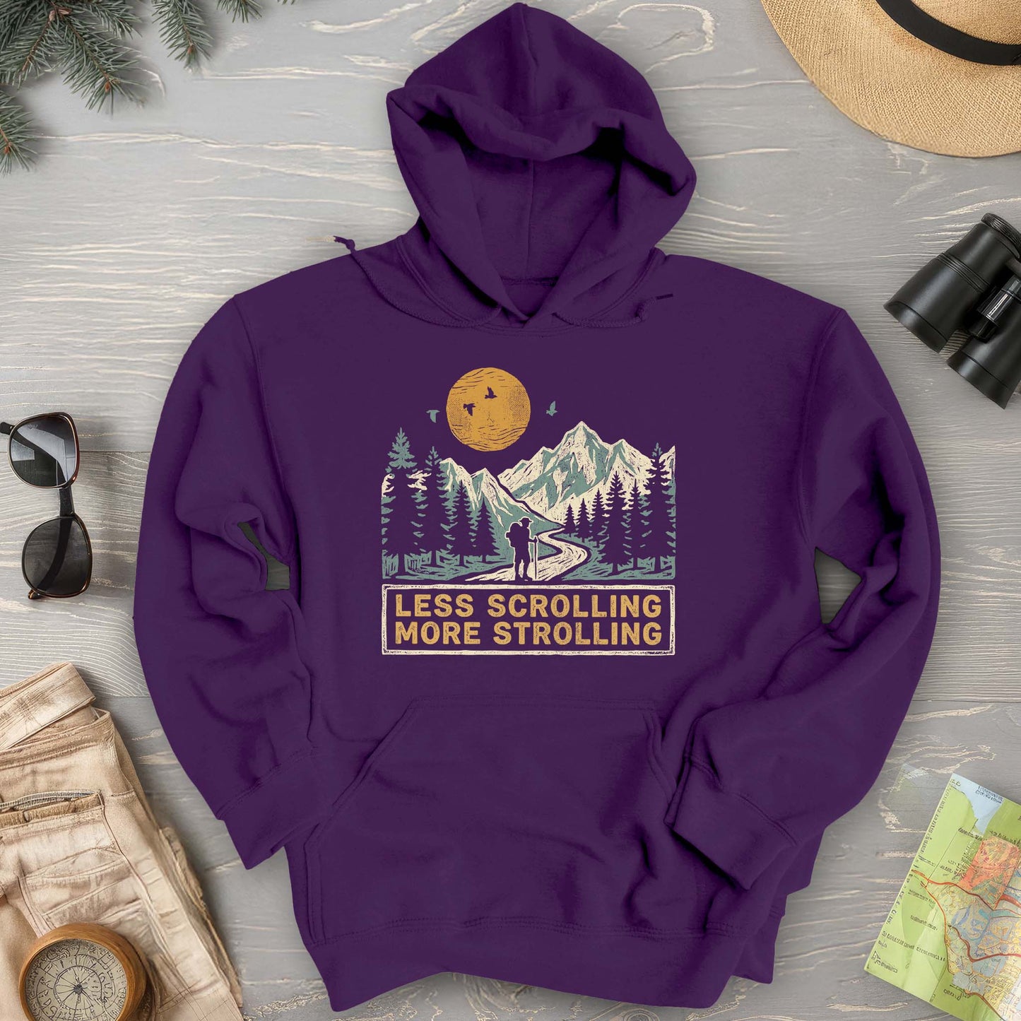 Less Scrolling More Strolling Hoodie