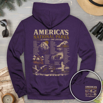 Vintage Parks Checklist Front/Back Print Hoodie