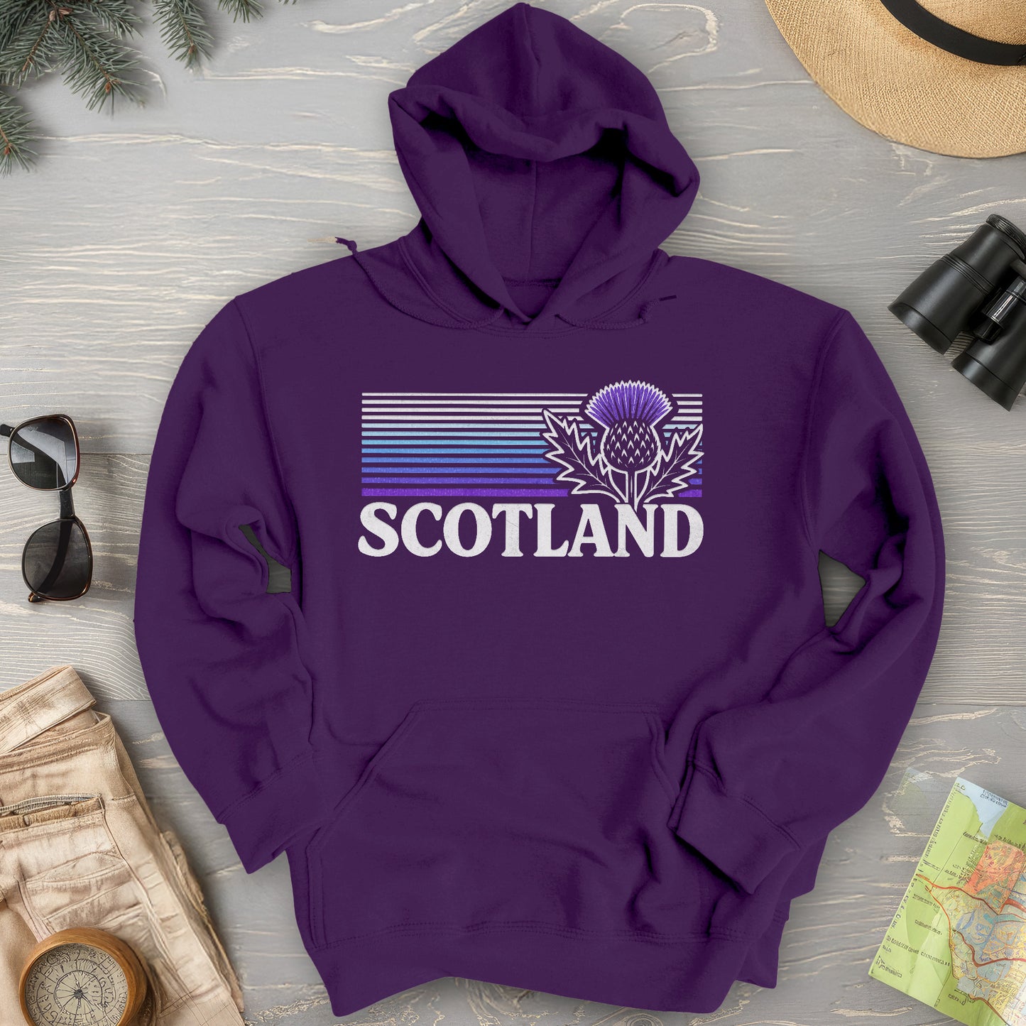 Scotland Retro Thistle Hoodie