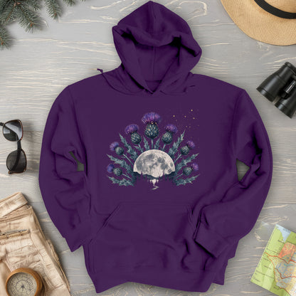 Moonlit Highland Thistles Hoodie