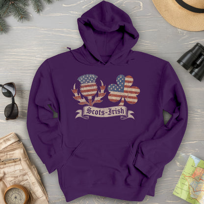 Scots-Irish Clover Thistle Flag Hoodie