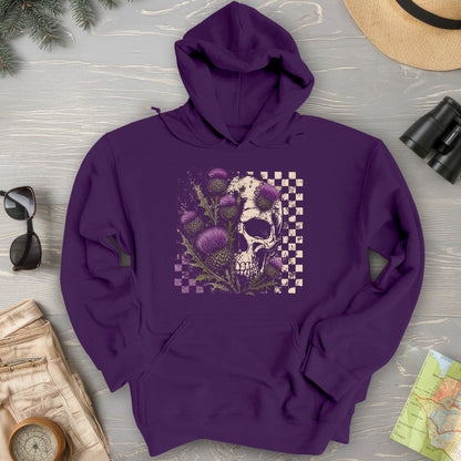 Thistle Skull Check Hoodie