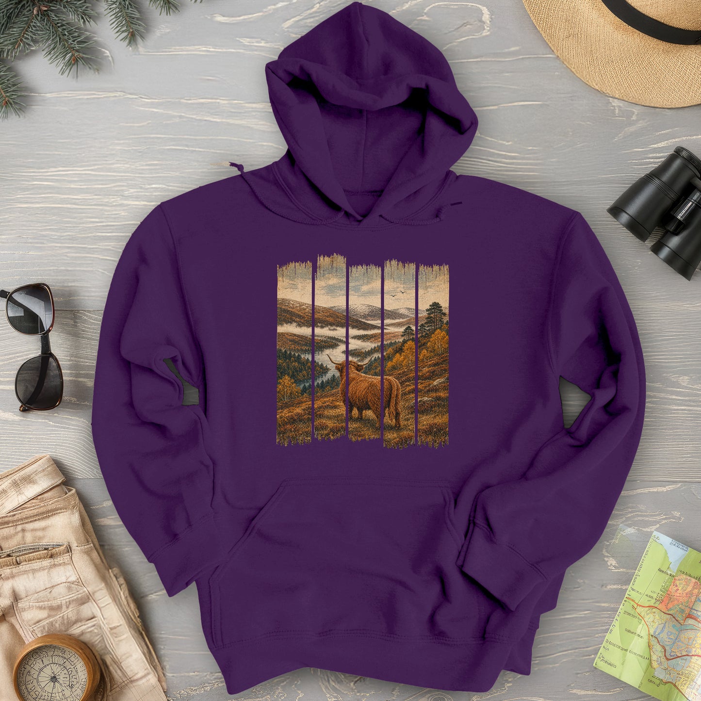 Scotland Coo Panels Hoodie