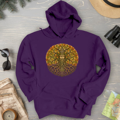 Green Man Autumn Bloom Hoodie