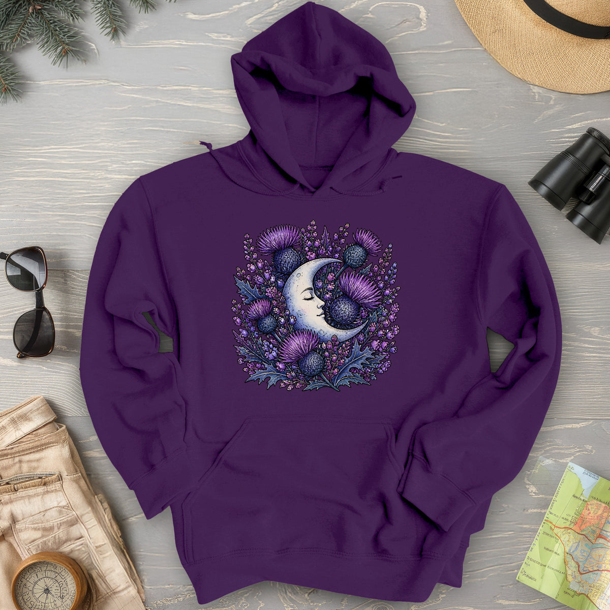 Botanical Moon Thistle Hoodie