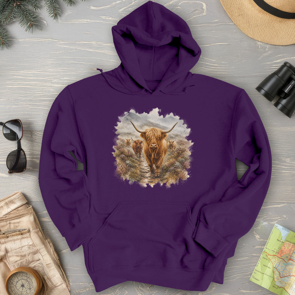 Watercolor Coos Hoodie