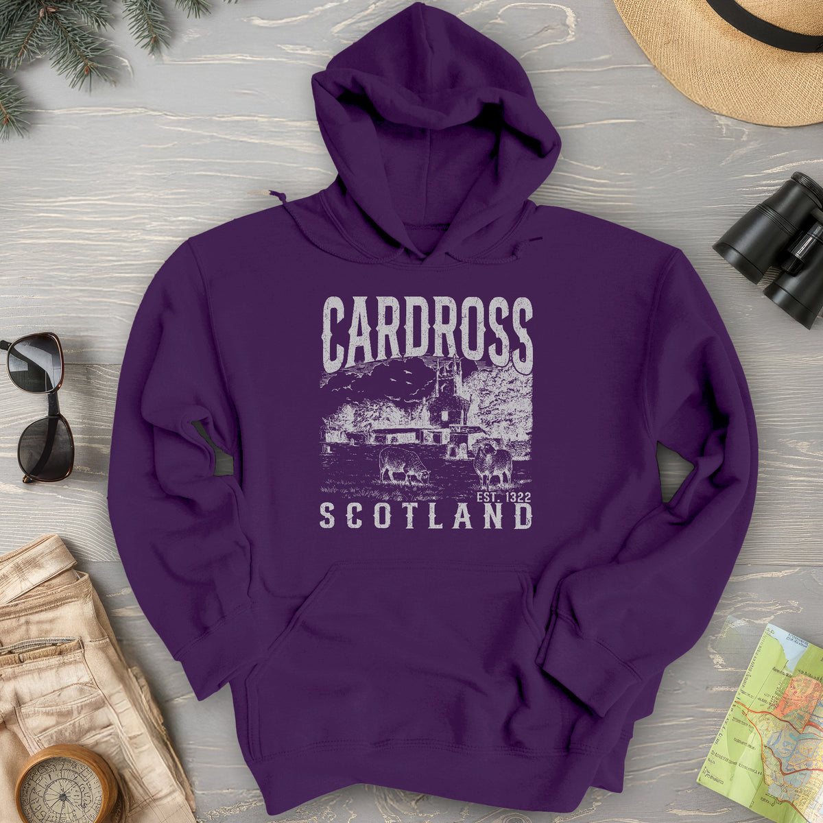 Cardross Scotland Sketch Hoodie