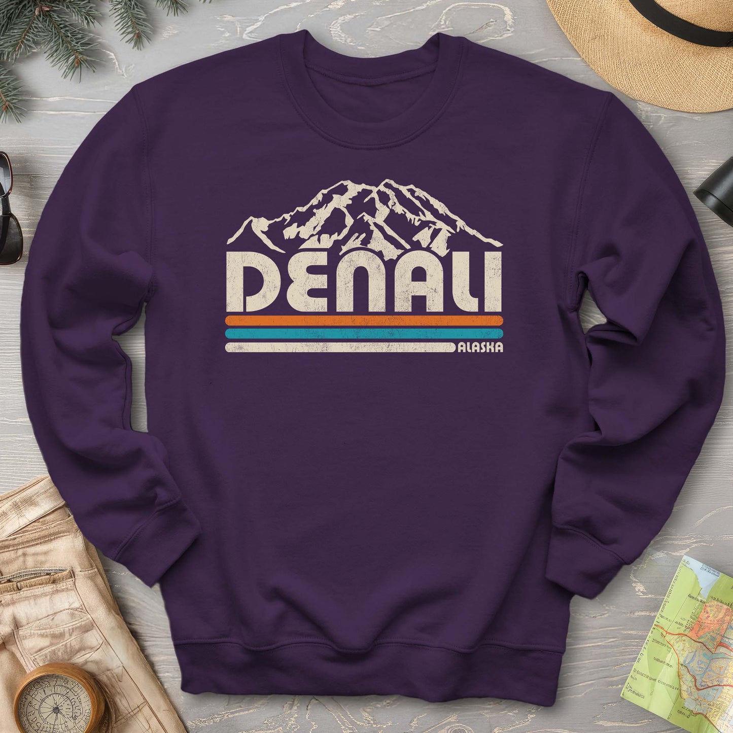 Denali Retro Stripe Crewneck Sweatshirt