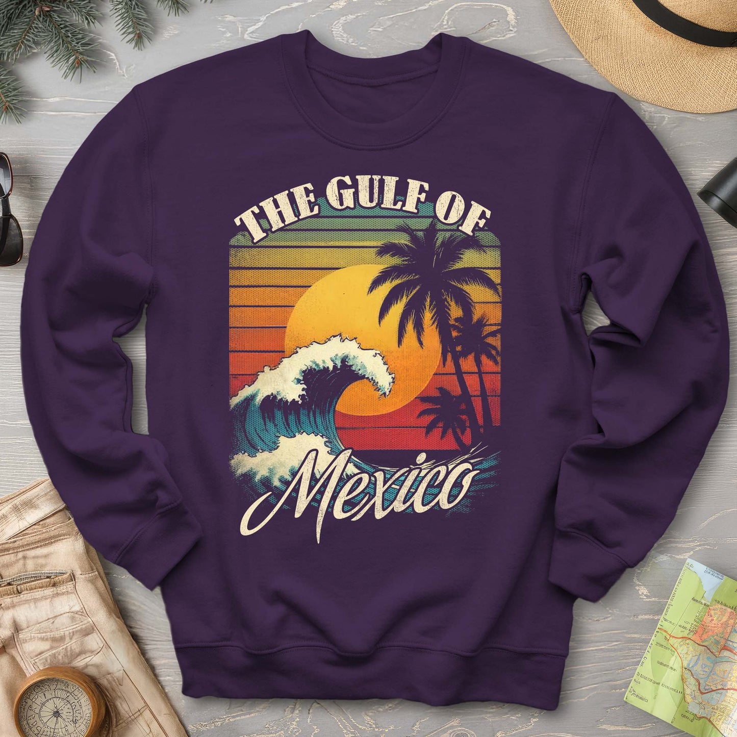 Gulf of Mexico "Retro Wave" Crewneck Sweatshirt