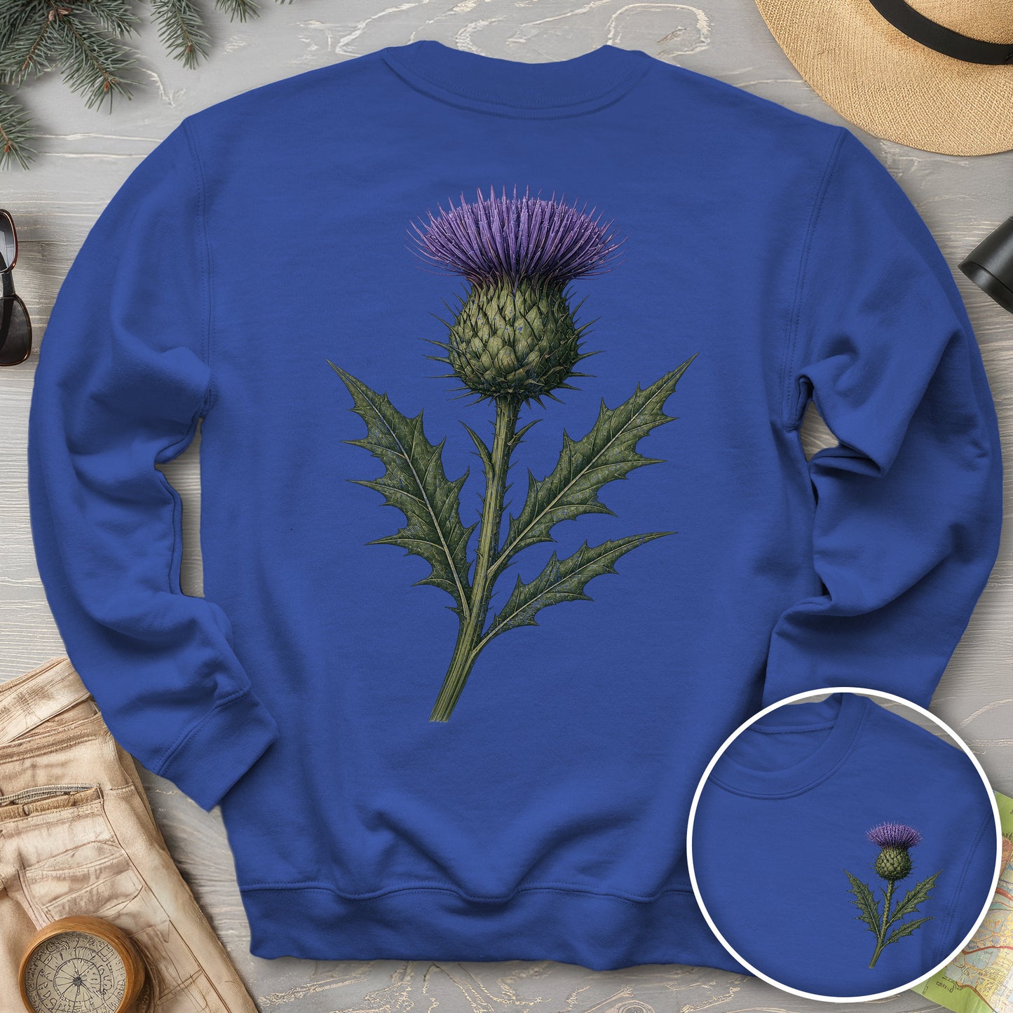Thistle of Scotland Front/Back Print Sweatshirt