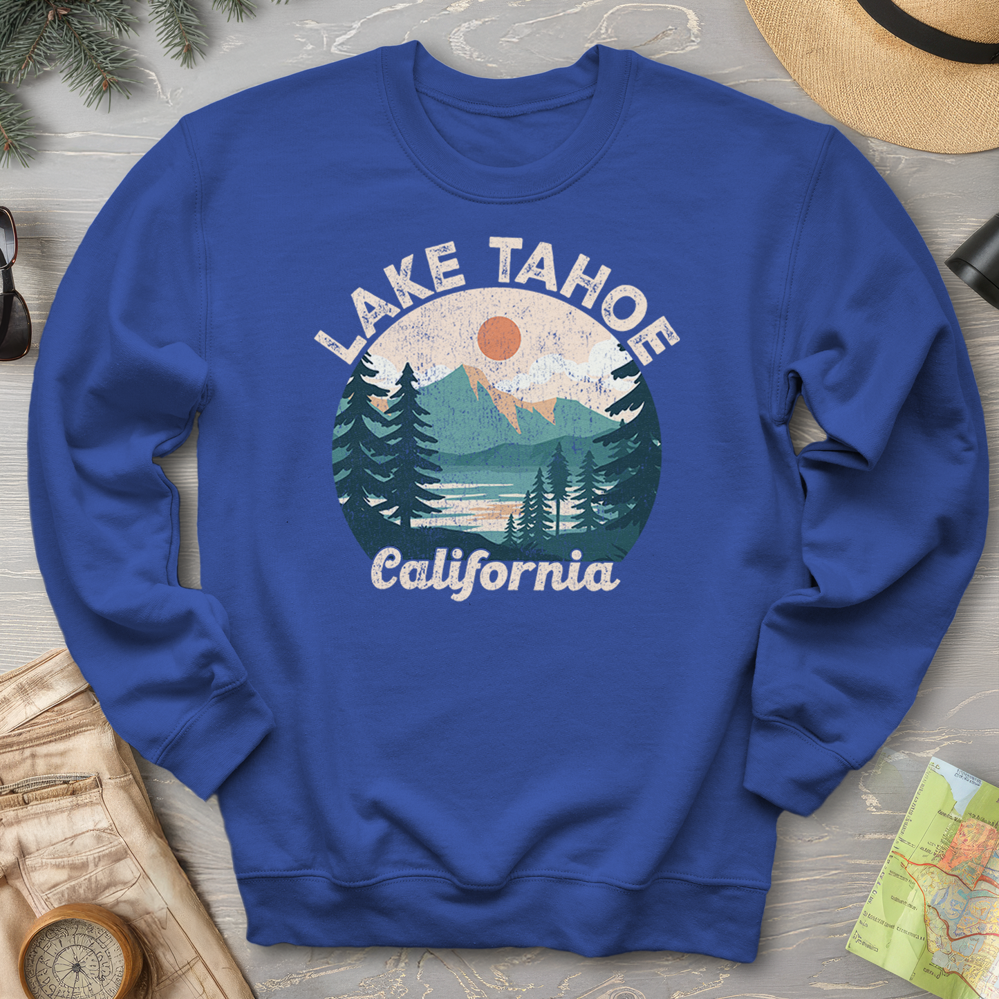 Lake Tahoe California Circle Sweatshirt