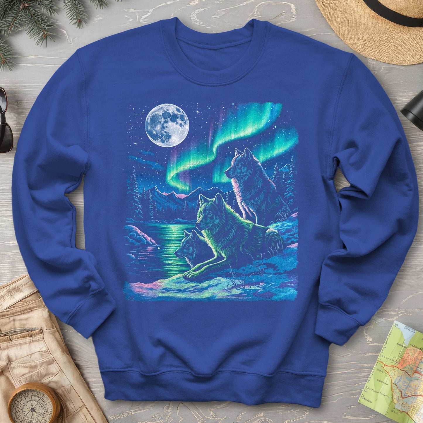 Northern Lights "Night Wolves" Sweatshirt
