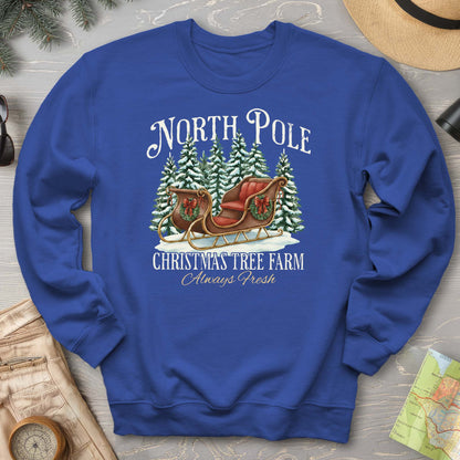North Pole Christmas Tree Farm Sweatshirt