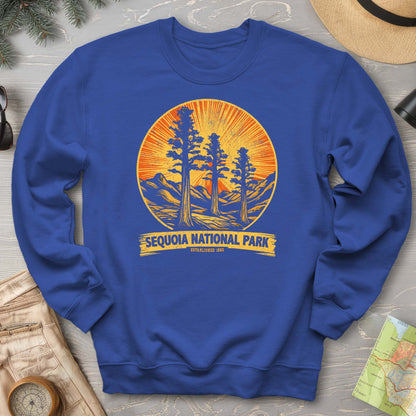 Sequoia 3 Trees Vintage Print Sweatshirt