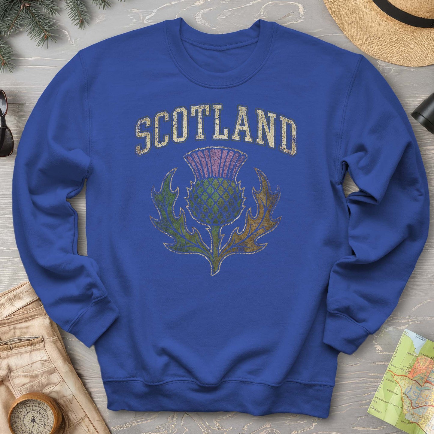 Scotland Distressed Thistle Sweatshirt