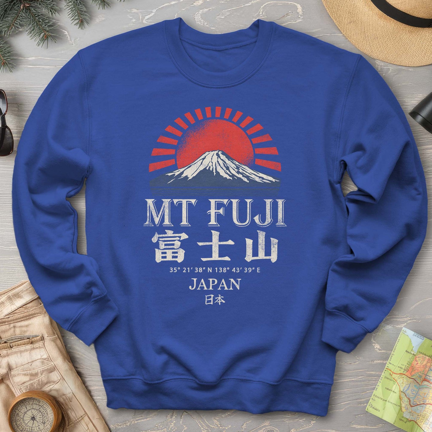 Mount Fuji Rising Sun Sweatshirt