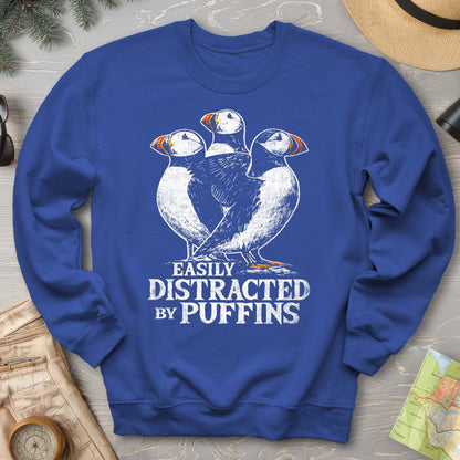 Easily Distracted By Puffins Sweatshirt