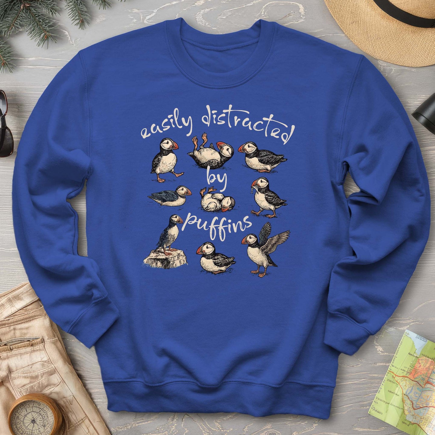 Easily Distracted By Puffins Sweatshirt