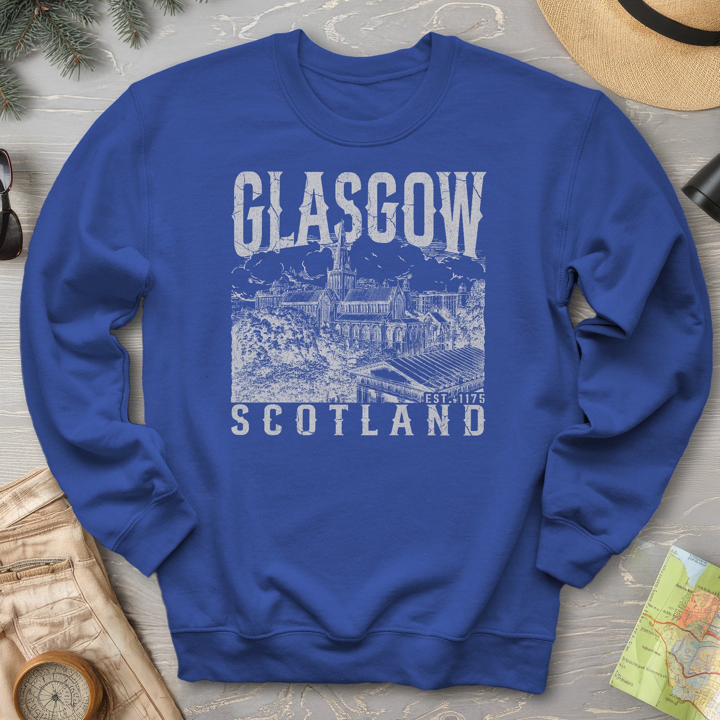 Glasgow Scotland Sketch Sweatshirt