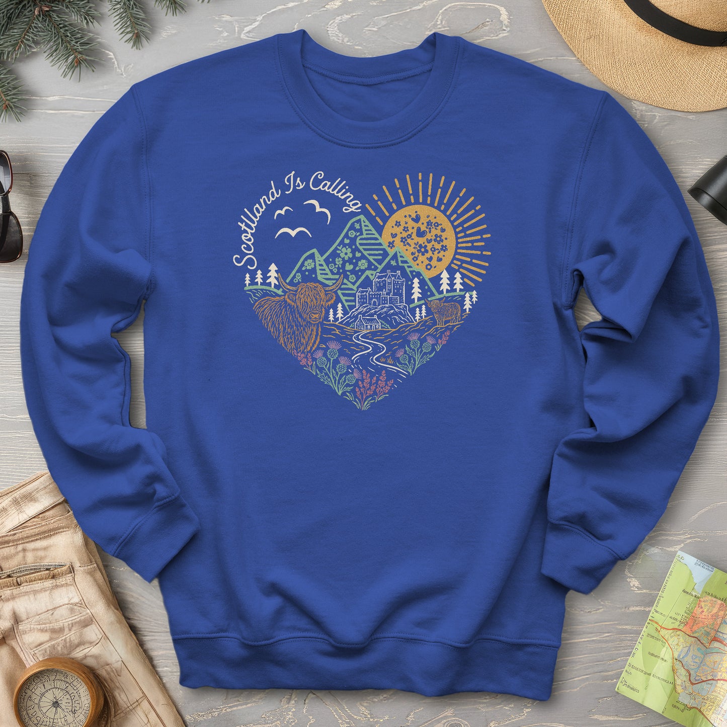Scotland Is Calling Heart Sweatshirt