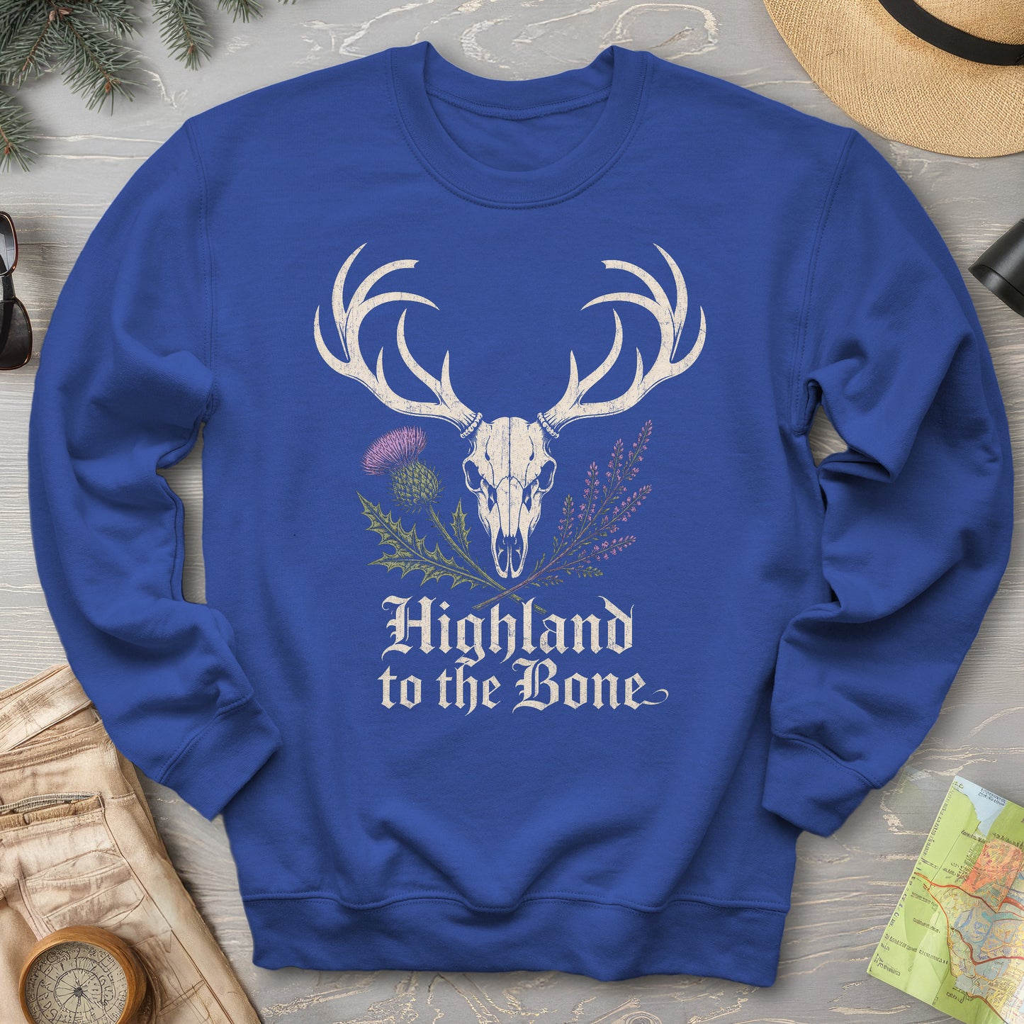 Highland Stag Skull Sweatshirt