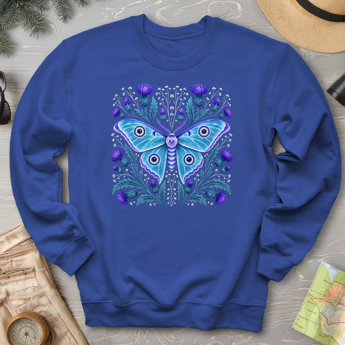 Emperor Moth Thistle Sweatshirt