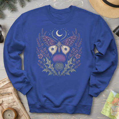 Crescent Thistle Moth Moon Sweatshirt