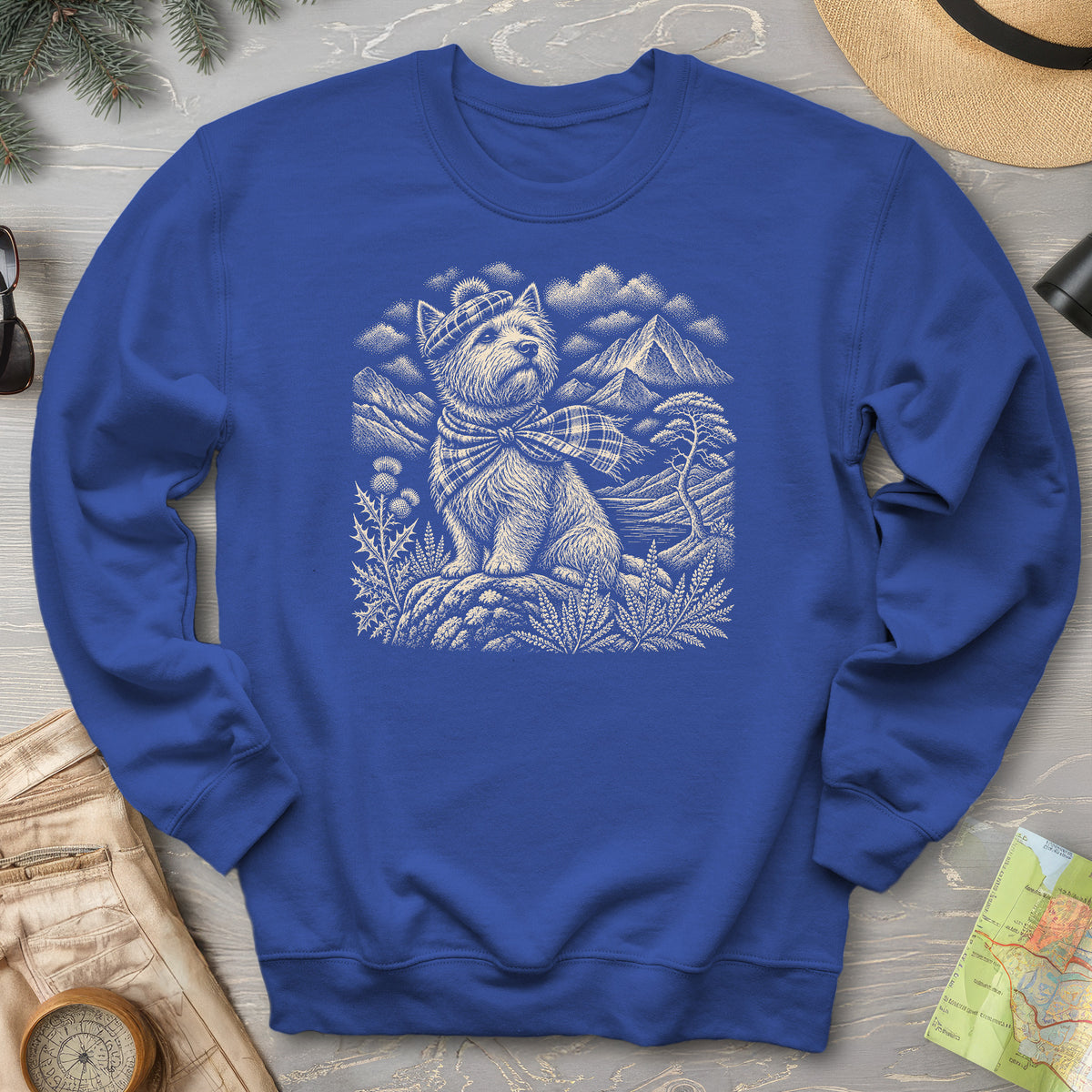 Highland Westie Plaid Sweatshirt