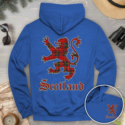 Scotland Tartan Lion Front/Back Print Hoodie