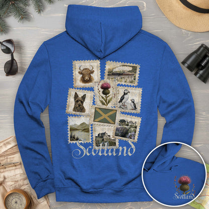 Scotland Vintage Stamps Hoodie