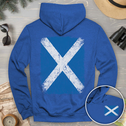 Scotland Distressed Flag Front/Back Print Hoodie